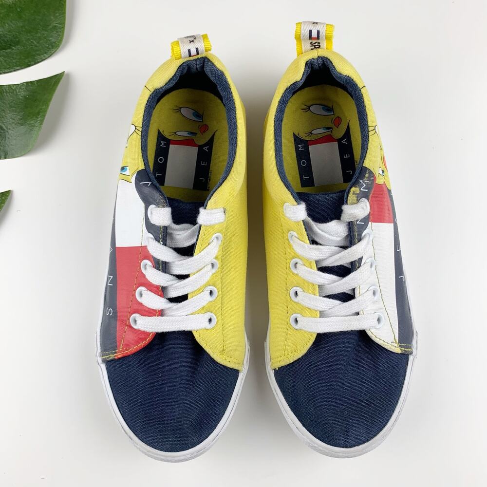 Tommy Hilfiger Jeans x Space Jam Tweety Bird Casual Sneakers Kids 2 - Picture 2 of 15